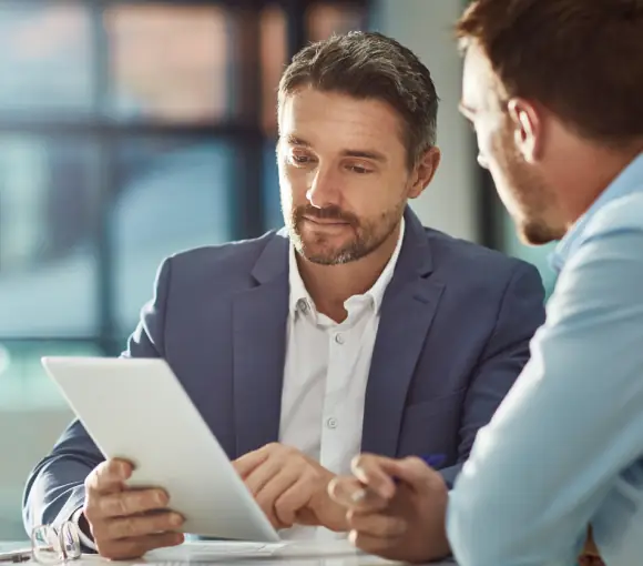 man discussing business disputes and business mediation in little rock