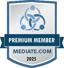 premium member mediate.com badge for employment mediation and conflict resolution